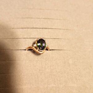 Mystic topaz set in sterling silver stamped 925